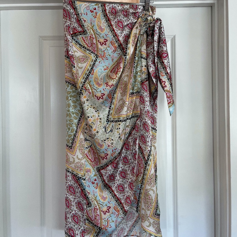 ZARA Bandana Print Wrap Skirt